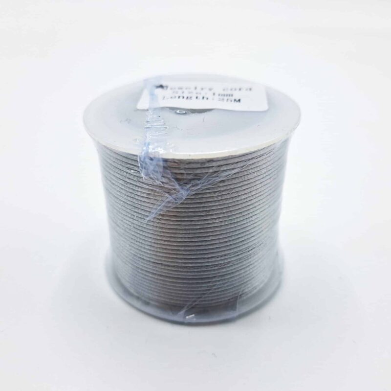 satinsnor 1 mm sølvgrå