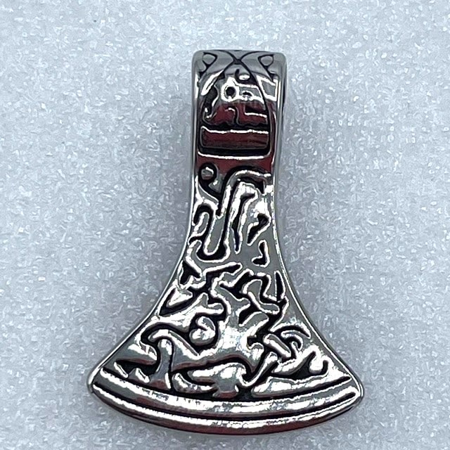 Vikingesmykke Rune-smykke Thors Økse i massiv ædelstål