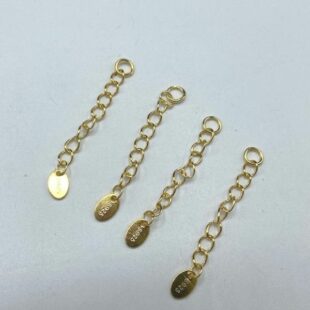 Charm stemplet 925 kæde sterlingsølv 18k. forgyld. 2 stk. S390