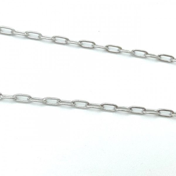 Løs kæde i ædelstål 0,6x2,2mm. 1 meter Æ255
