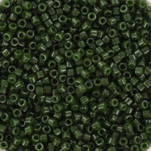 Miyuki Delica perle, str. 11/0. Oliven-grøn. 4 gram, DB-663