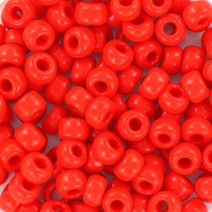 Miyuki Seed Bead str. 6/0(4mm/stor) Lysende rød