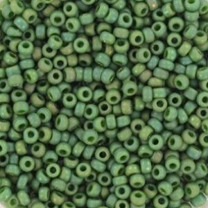 Miyuki seed beads perle,15 gram str. 11/0 / Opaque regnbue shamrock grøn SB11-4700