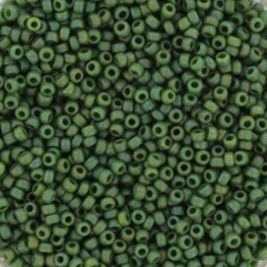 Miyuki seed beads perle, 15 gram str. 15/0 / Mat regnbue shamrock