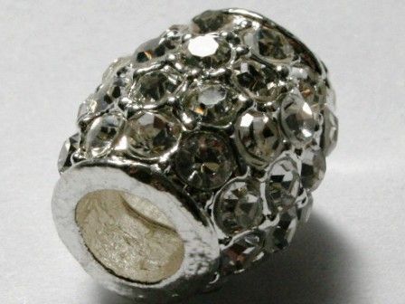 Perletønde med krystaller, sølv