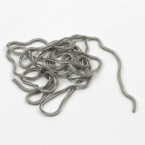 Ædelstål slangeflet kæde, 1,5x1,5mm, 1m.