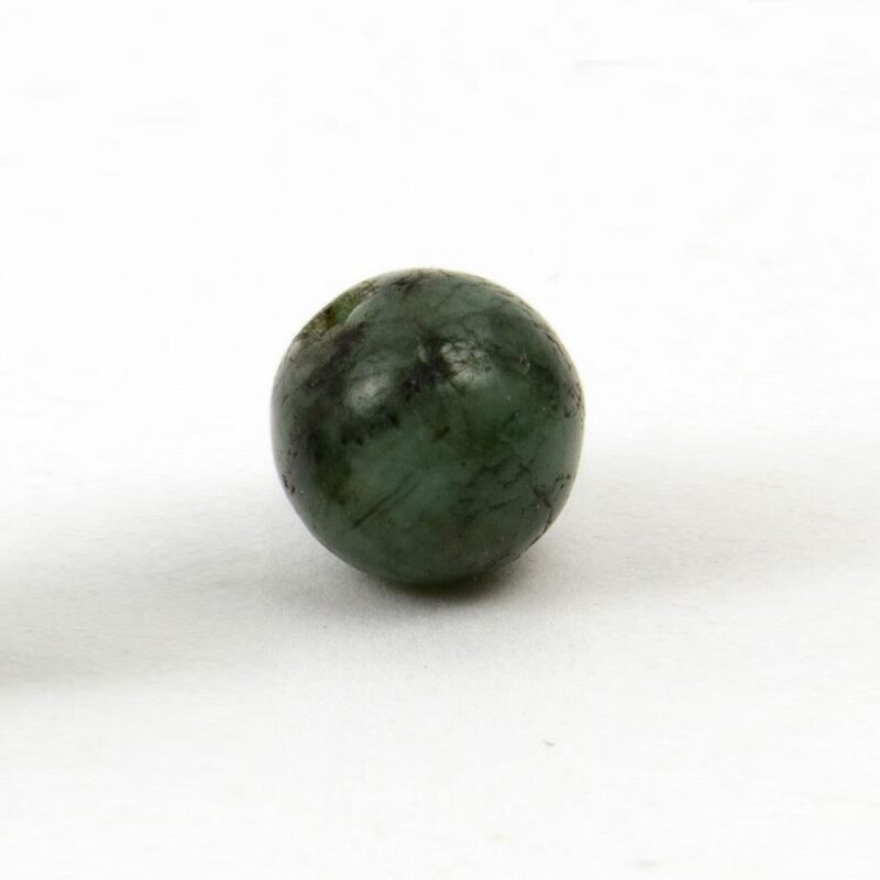 Smaragd, anboret, 8mm, rund, 1stk