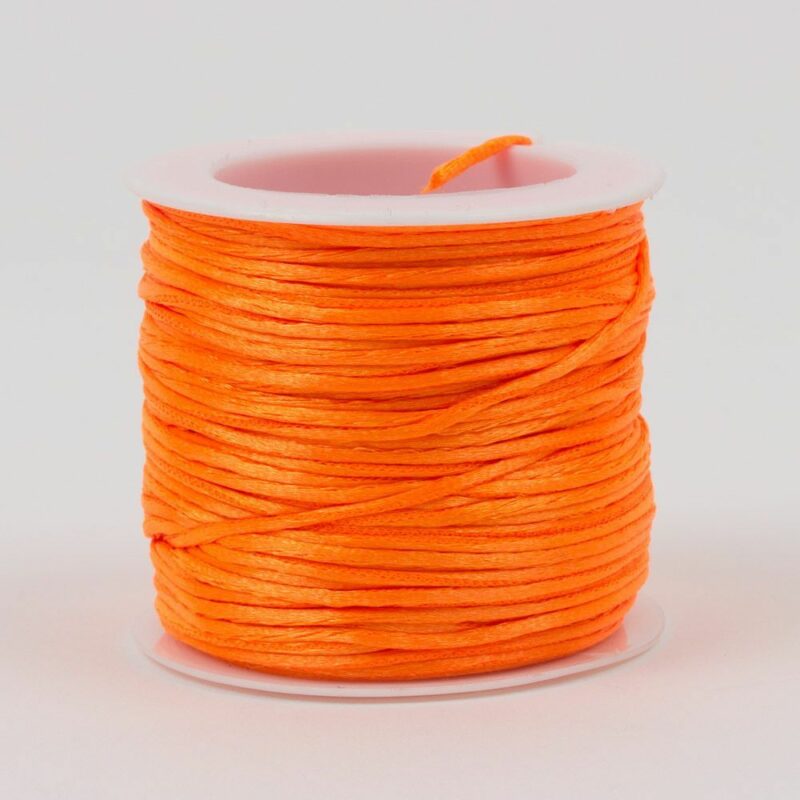 Satinsnor, orange, 1mm, 25m