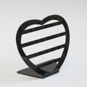 Hjerte display i sort, 17x18cm, 1 stk. pr. enhed